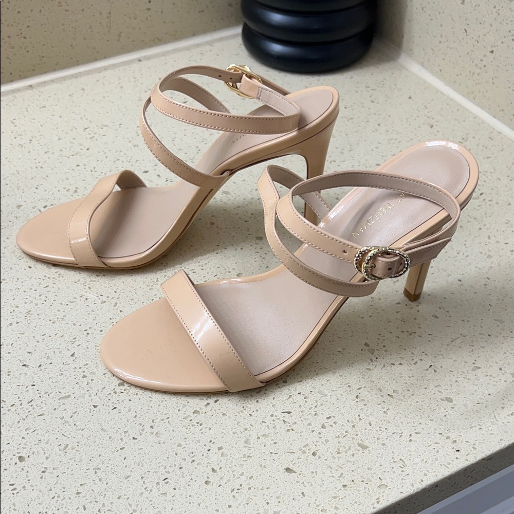 Stuart Weitzman Nude Strappy Heels